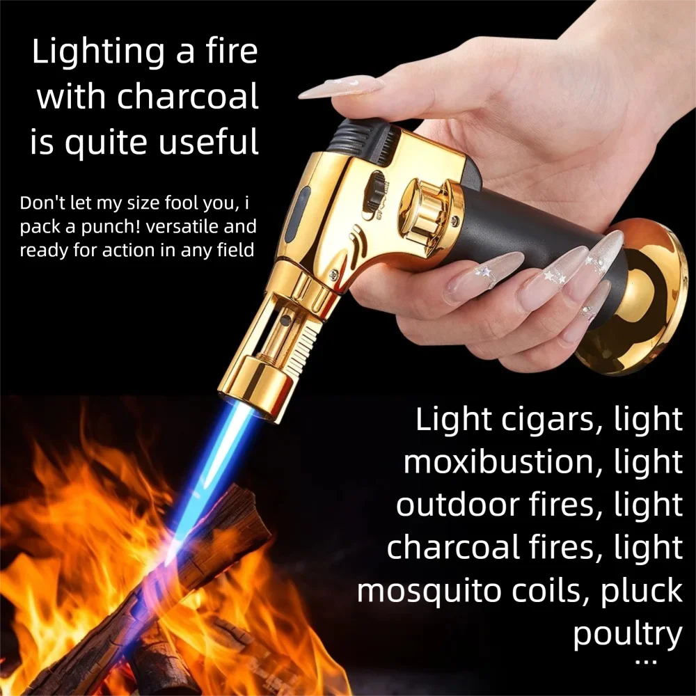 

Heat-Resistant Welding Torch Windproof Straight-Flame Lighter Refillable Gas Torch Outdoor Torch Lighter torches lighters butane