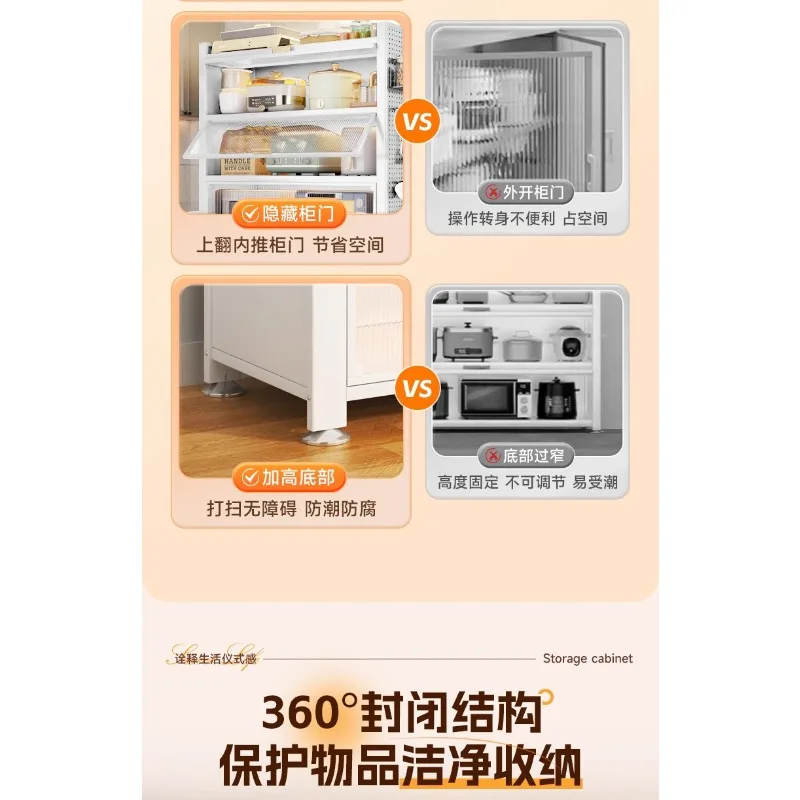 خزائن فولاذية أرفف تخزين المطبخ السميكة