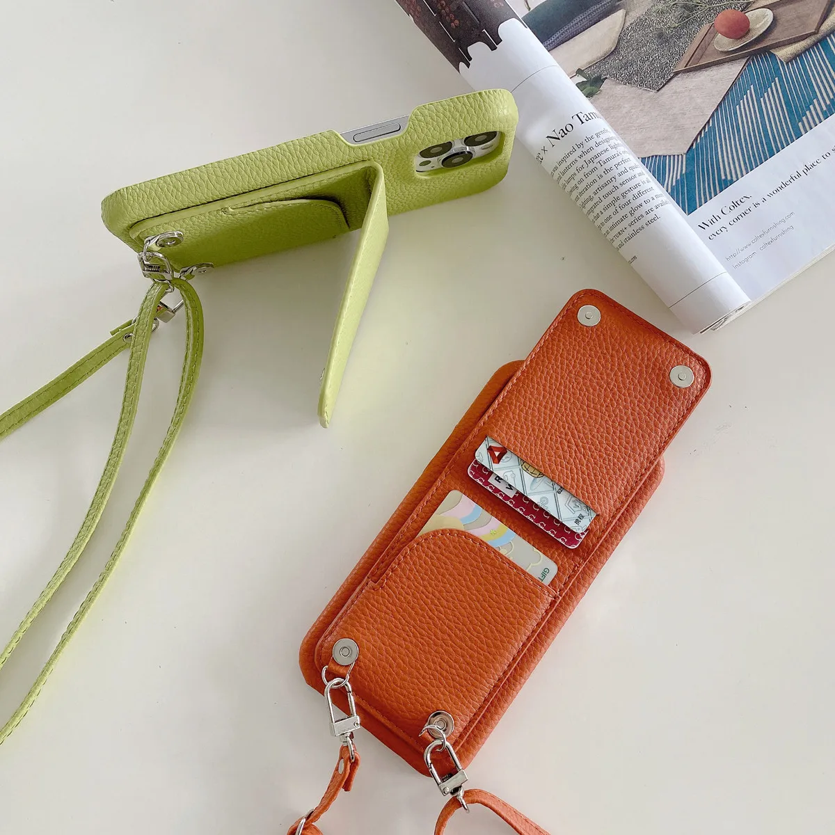 Luxury Crossbody strap lanyard wallet leather case for iPhone 13 11 12 11pro 14pro max 12mini x xr xs 7P card holder phone cover