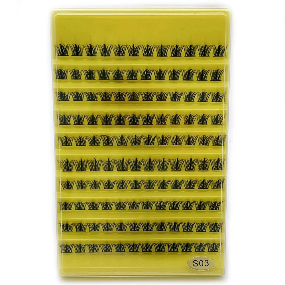 

10 Rows Mixed Length Cluster Lashes with Glue Self Application Individual Lashes Fluffy DIY False Eyelashes Eyelash Extension