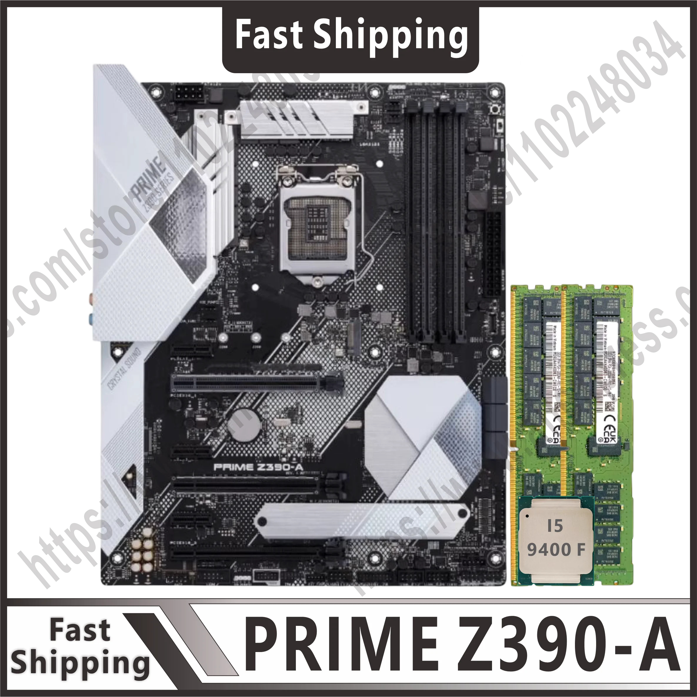 1151 board kit PRIME Z390-A+i5 9400f CPU+2xDDR4 8g Intel Z390 board 2 × M. 2 PCI-E 3.0 HDMI USB3.1 ATX