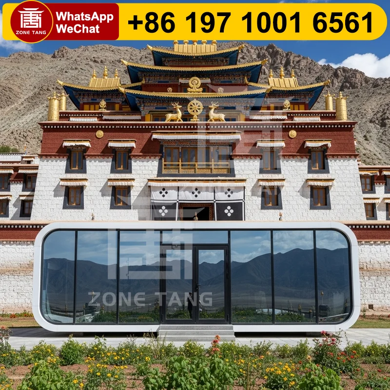 Casa de cápsulas, costo de casa prefabricada, restaurante ecológico, campo de aceite, casa de cápsulas de manzana, casa pequeña prefabricada, prefabricada para el hogar