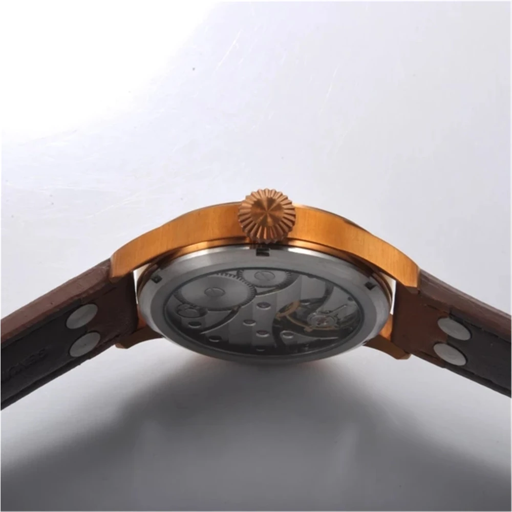 43mm  Men\'s Watch Seagull ST36 Manual Winding Mechanical Movement Sapphire Glass 316L Stainless Steel Case Fashion Luminous