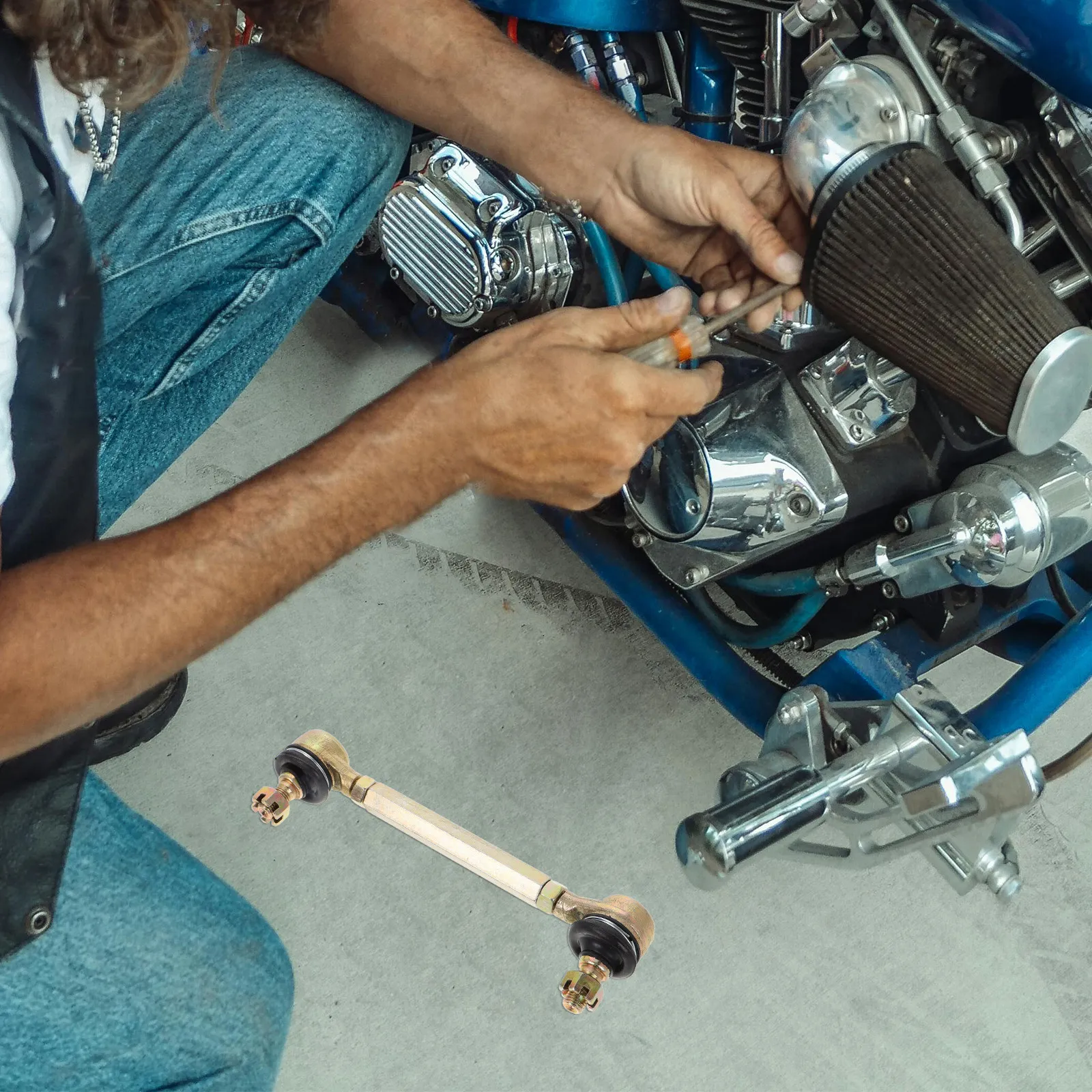 

1Pair Four Wheeler Tie Rod End Kit Steering Ball Joint Replacement Suspension Mounts for Go Kart Tricycle Axle Off Road