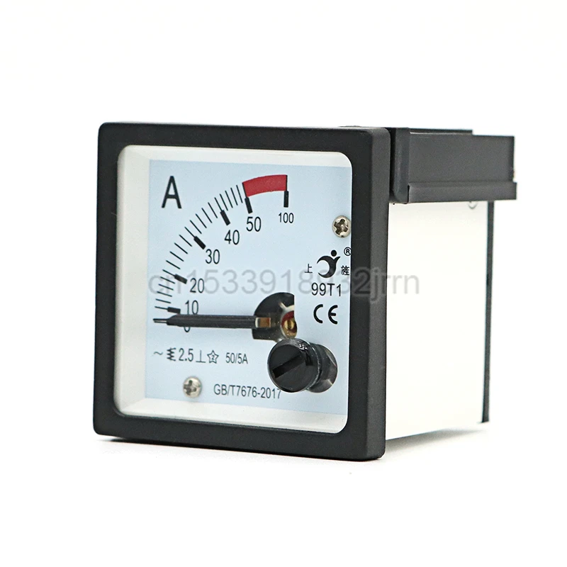 1Pcs 99T1 1A~100A 99T1A Pointer type AC Ammeter Analog Panel Ammeter Gauge Ampere Current Meter