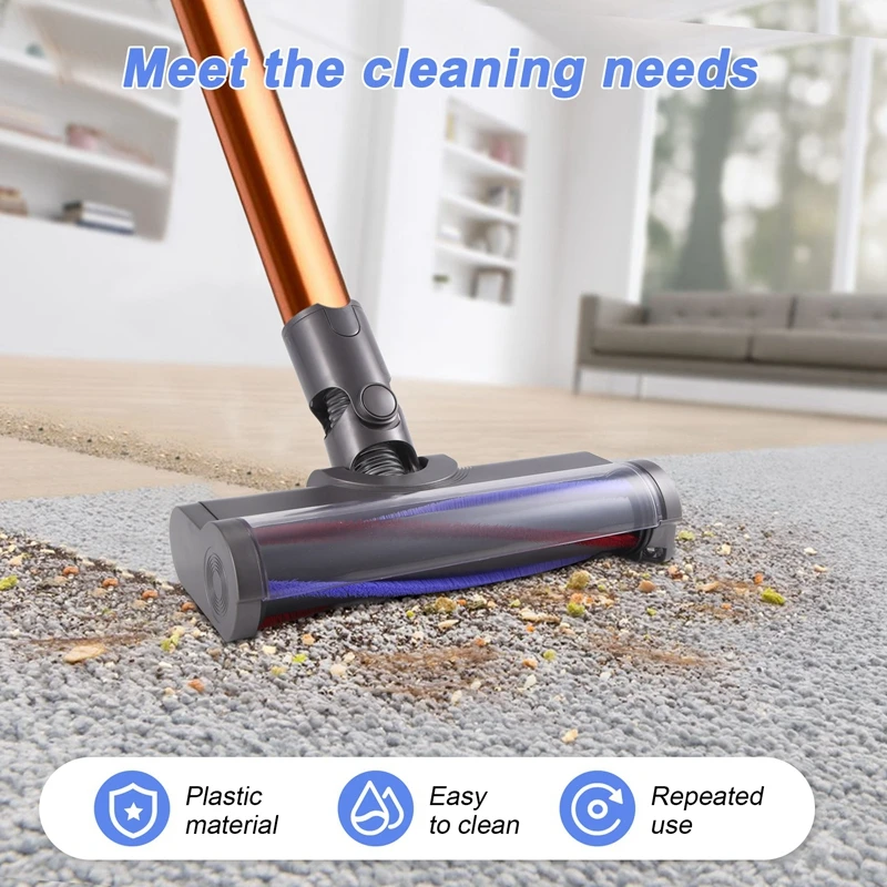 مكنسة كهربائية لاسلكية مع أضواء LED خضراء ، ملحقات فرشاة أرضية ، Dyson V6 ، DC58 ، DC59 ، DC61 ، DC62 ، DC74