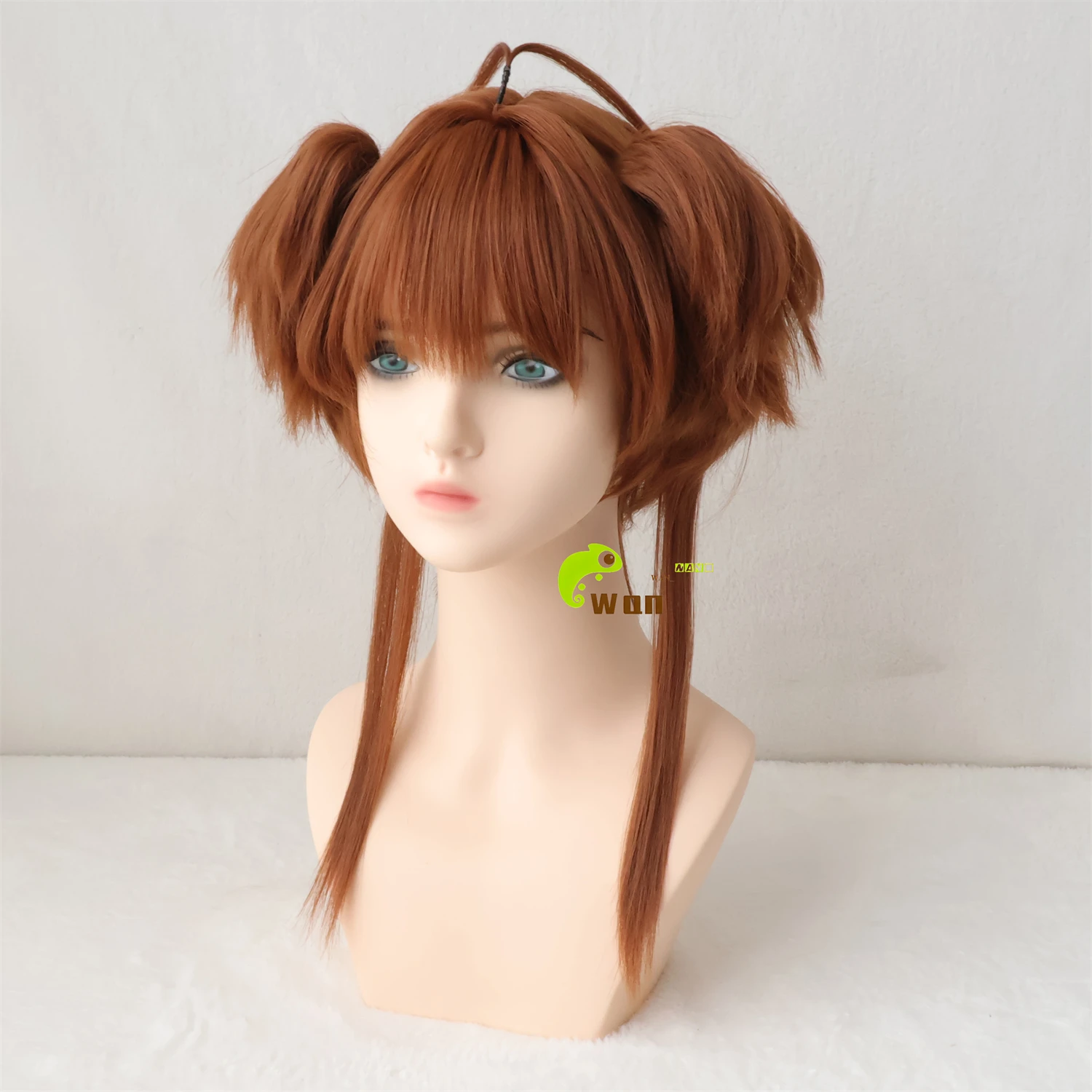 Anime Sakura Kinomoto Cosplay Perücke 46cm kurze braune Haare Frauen Sakura Cosplay Perücken hitze beständige synthetische Haar Perücke Kappe