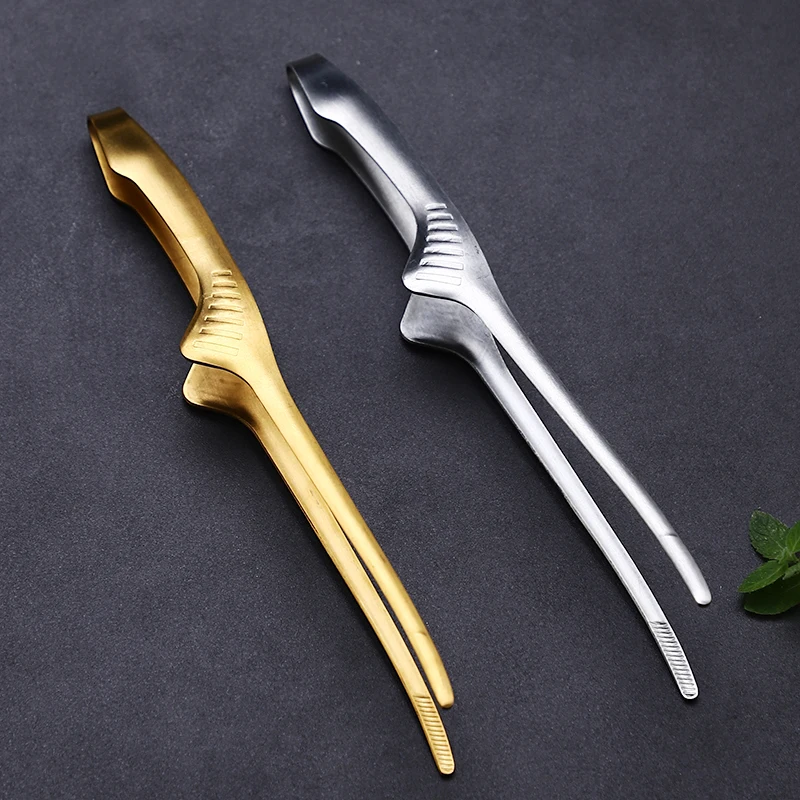 Bar Kitchen Tong Tweezer Culinary Tweezer Stainless Steel Precision Tongs for BBQ, Bar Garnish, Cooking