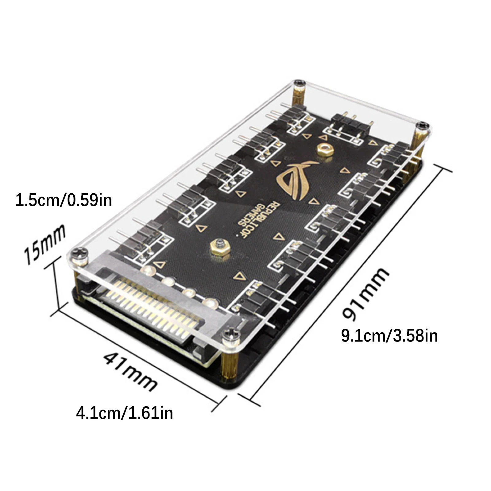 1 Set PC Cooler Fan D-RGB HUB 1 To 11 5V 3Pin LED Strip Light HUB Adapter SATA Power D-RGB Fan Splitter For Computer Case