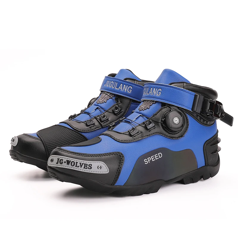 Cycling boots four seasons men\'s outdoor motorcycle boots plus size high top casual leather boots fashion British Anti slip boot