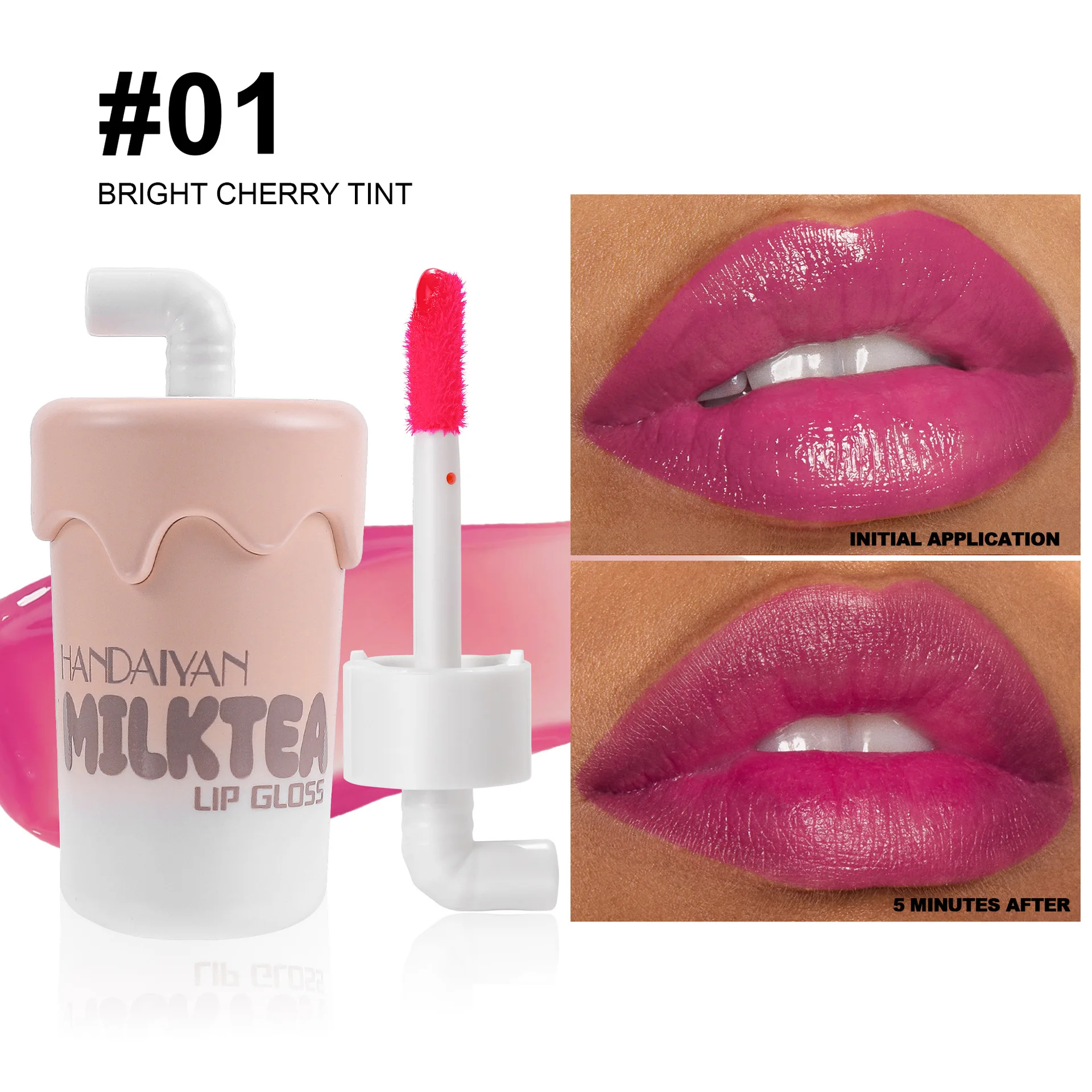 Lip Glaze 6 colori Matte Nutriente Idratante Labbra e Guance Argilla per labbra antiaderente