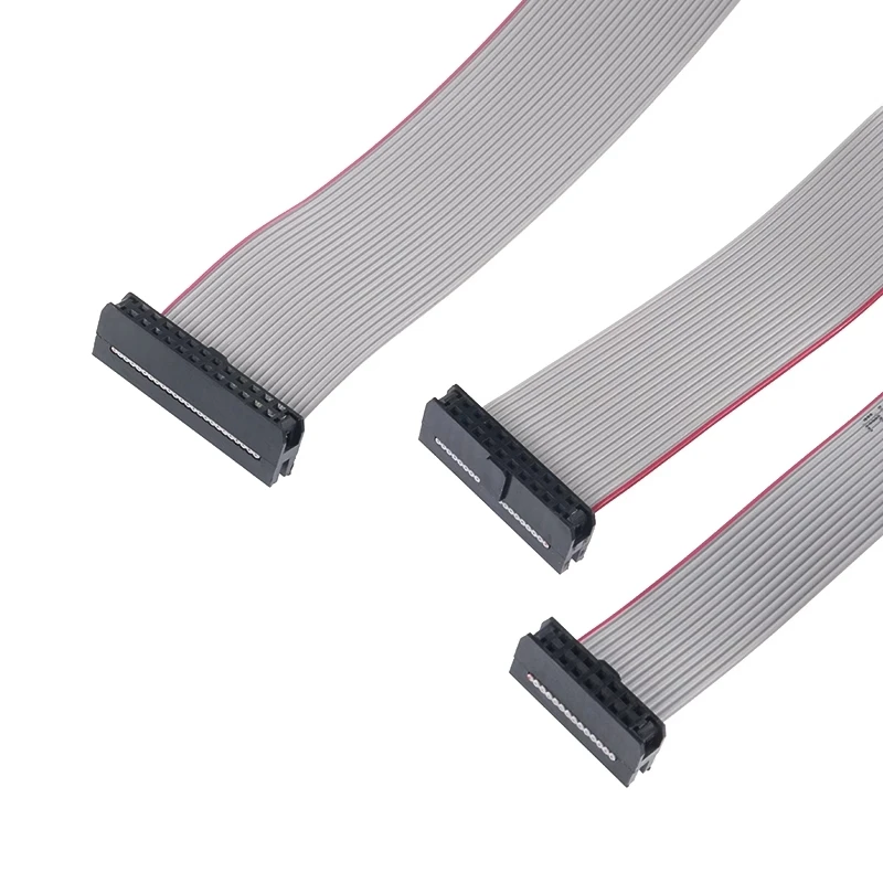 1pcs 2.0mm Pitch FC 6/8/10/12/14/16/18/20/24/26/30/34/40/44/50 Pin Gray Flat Ribbon Data Cable 10-50cm For DC3 IDC Male Header