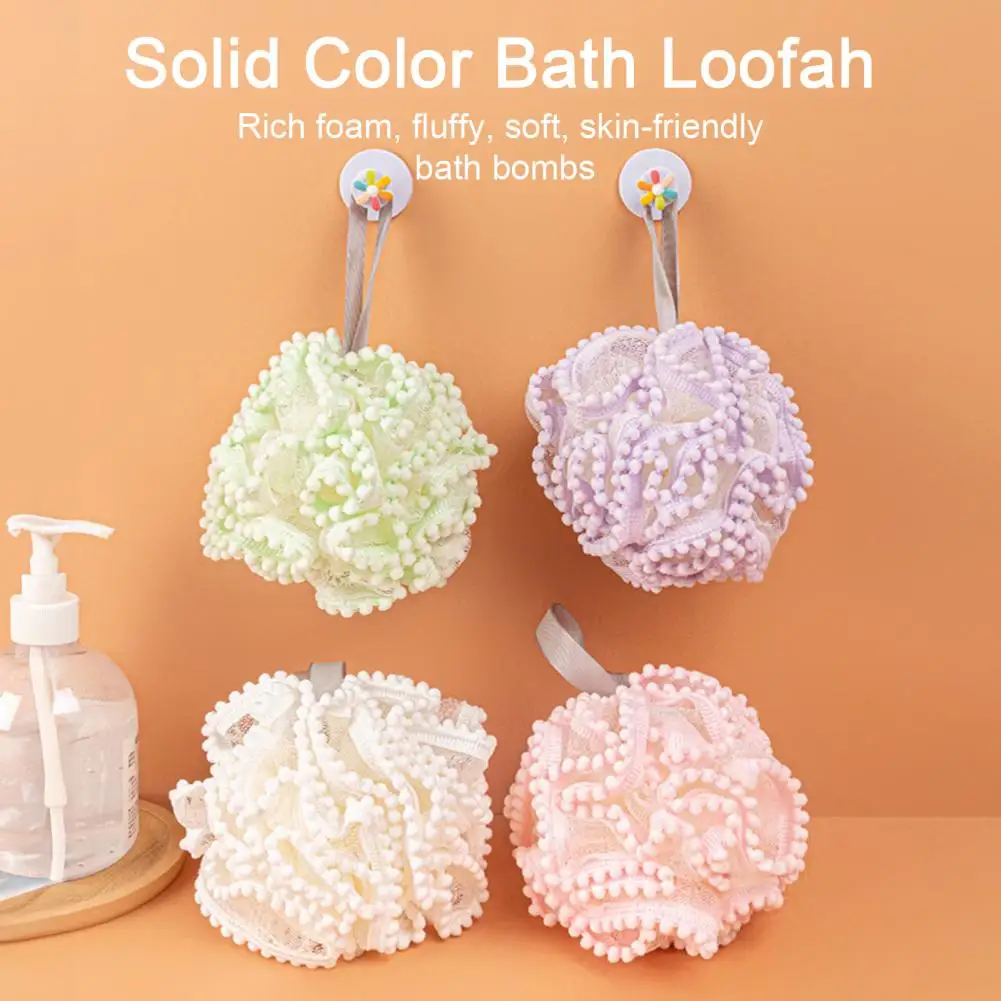 Large Bath Loofah Soft Quick Lathering Women Men Body Washing Exfoliating Scrubber Shower Sponge Mesh Ball Bathroom