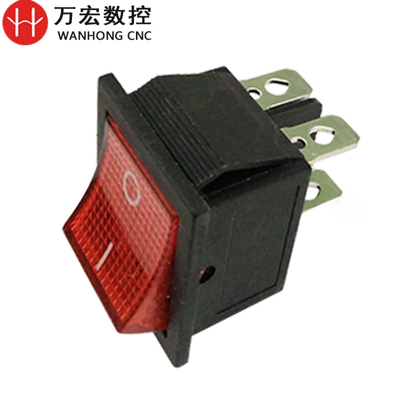 Кнопочный переключатель, самоблокирующийся выключатель питания, кнопка включения/выключения, индикаторная лампа для гравировки