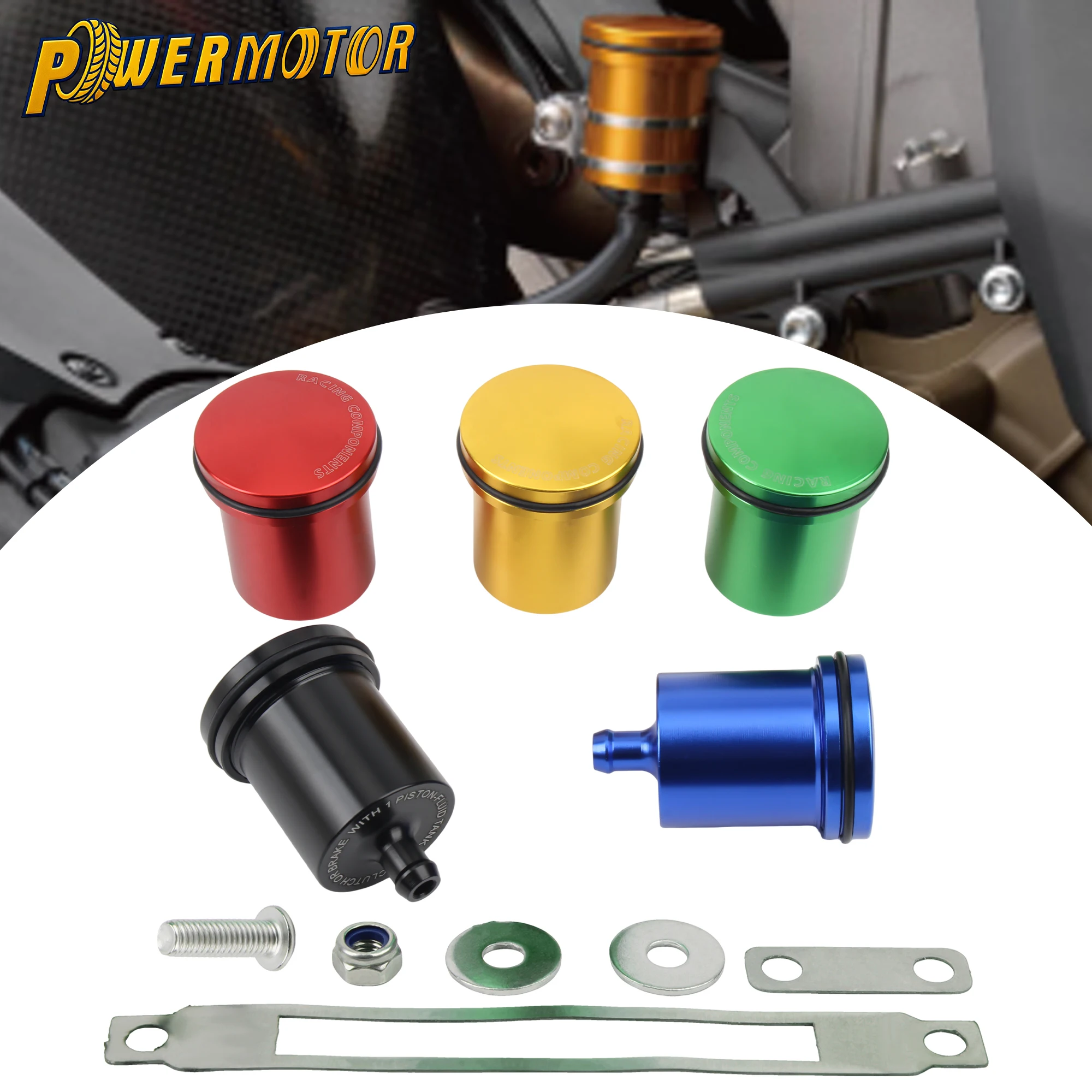 

Motorcycle Brake Fluid Reservoir Front Rear Clutch Master Cylinder Fluid Storage Tank For Most Moto Dirt Bike Brake Oil Cup