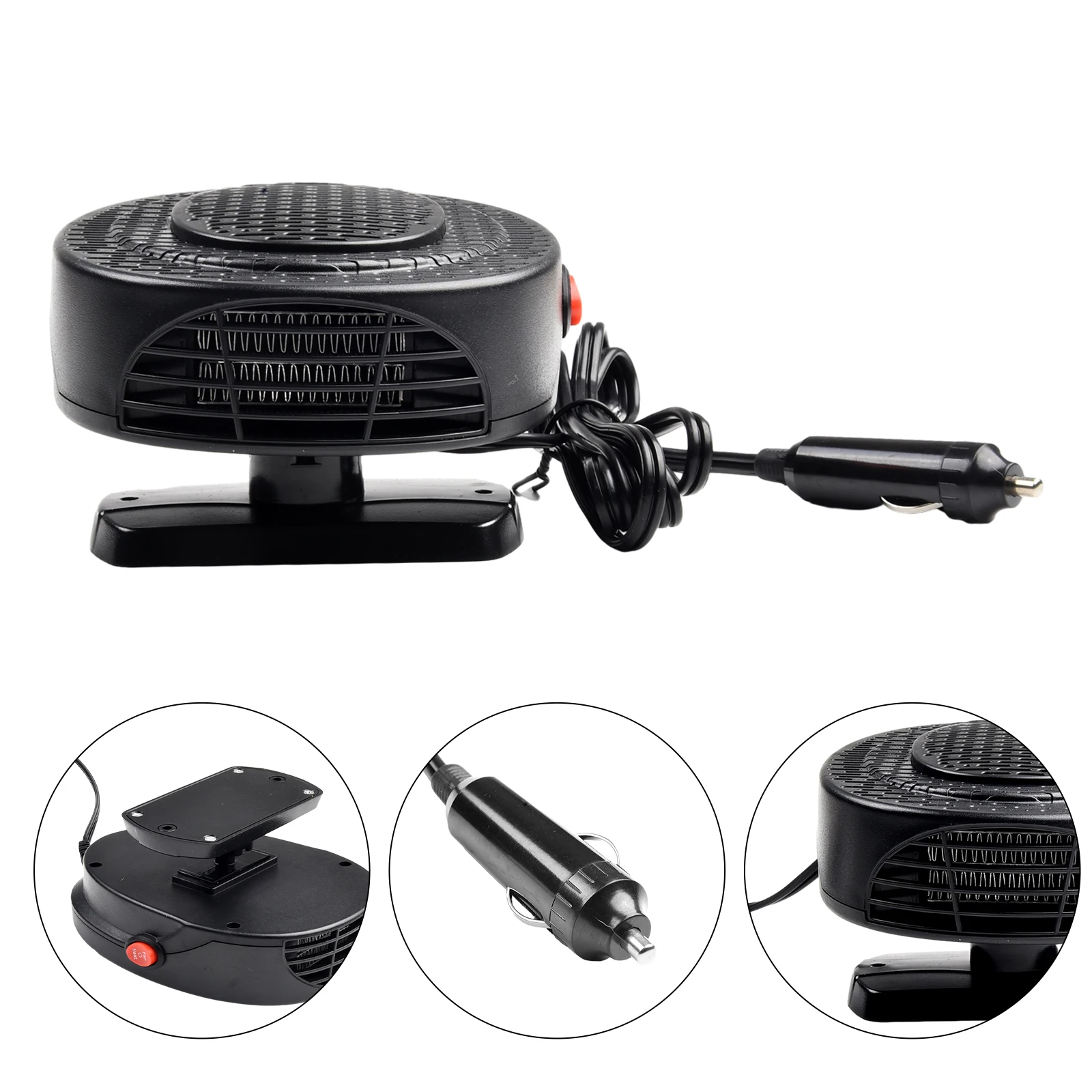 

Fan Car Heating Thermal Switch Statu New Cool Air Low Noise Swivel Stand Thermal Switch Heating Portable W Portable