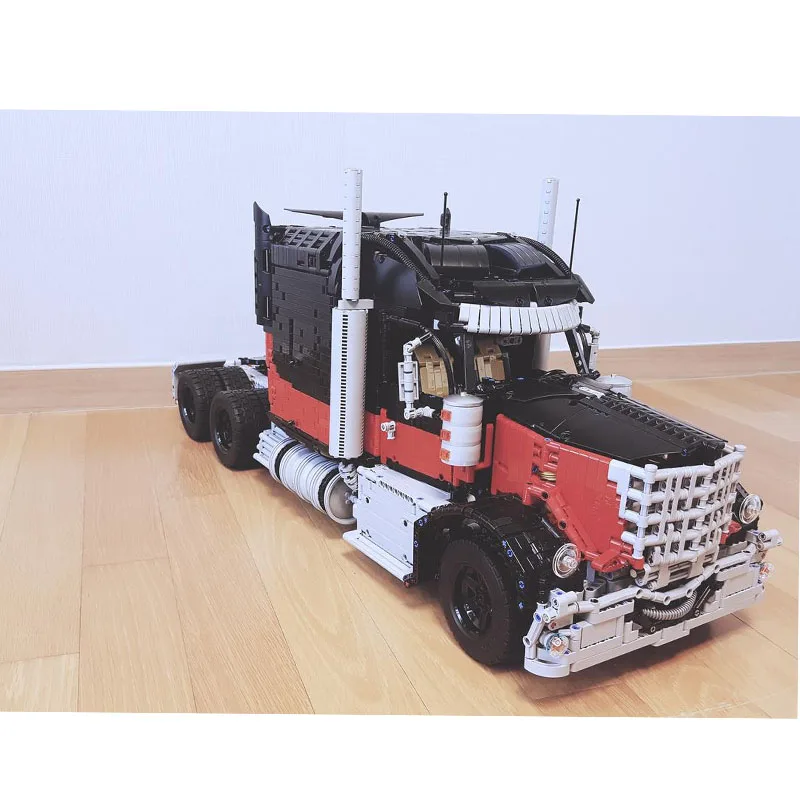 

MOC-9788 Классический международный грузовик Lonestar, транспортный грузовик 5779, деталиMOC, креативные строительные блоки для мальчиков и детей на день рождения, игрушка в подарок