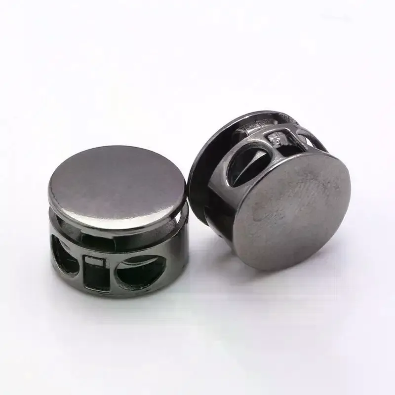 10Pcs Adjustable Metal Rope Lock Clips 2 Hole Design Durable Stopper Buckles for DIY Craft Paracord Bracelet Making Accessories