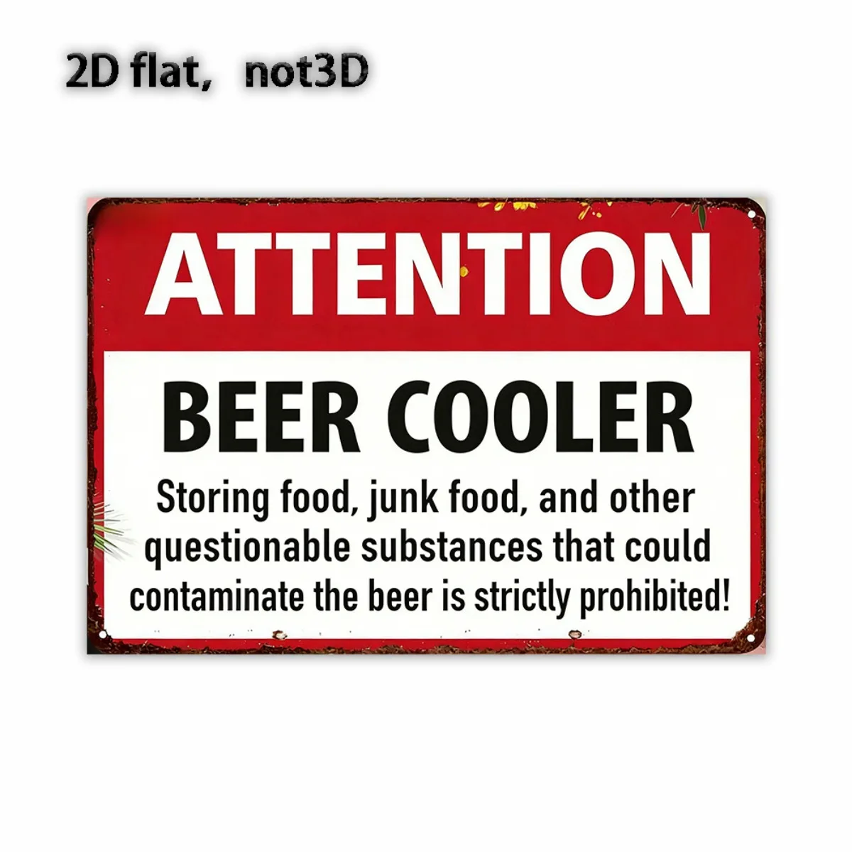 1pcs Suitable for Family & Commercial Beer Cooler No Contamination Aluminum Sign - Hygienic Wall Plaque, Thin Rectangular
