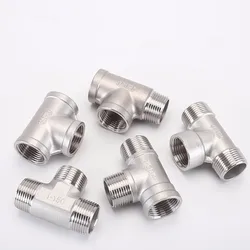 （DN8-DN50）male+male+Female Threaded 3 Way Tee T Pipe Fitting 1/4