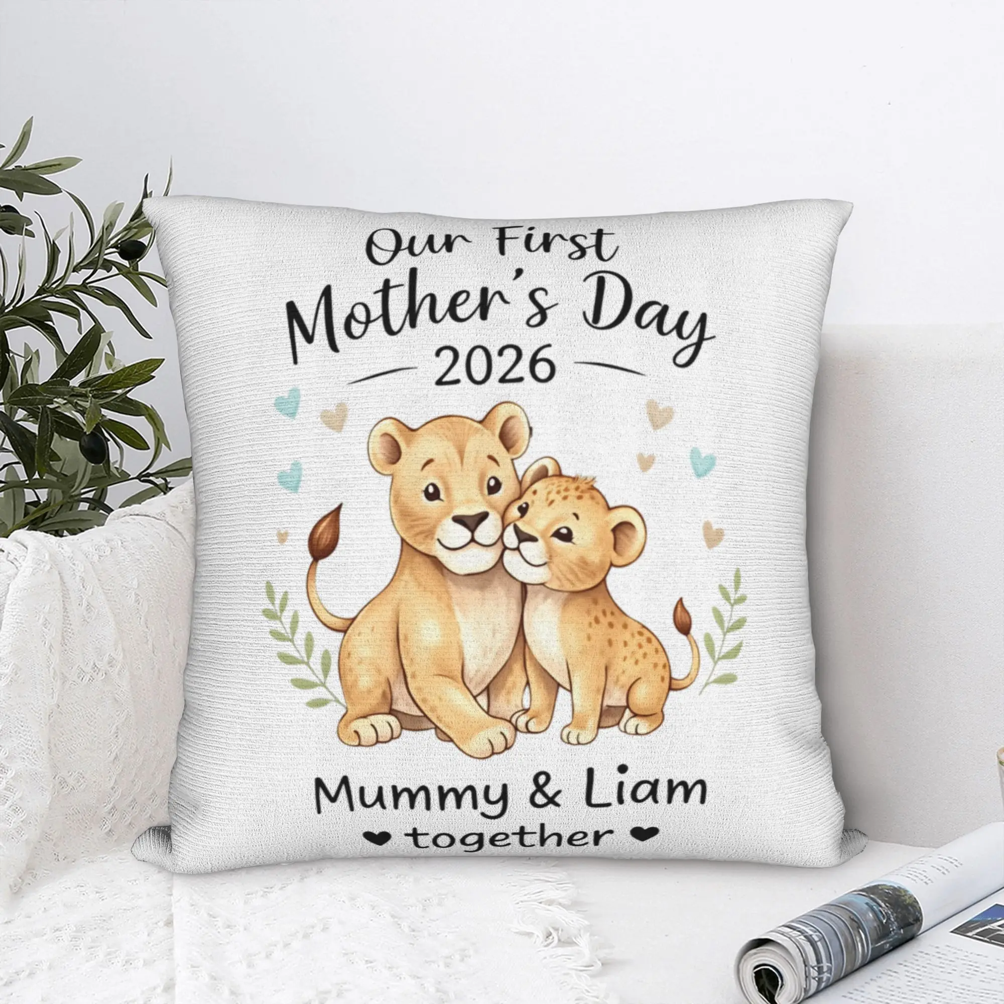 Pillow Case Our First Mothers Day Together Soft  Pillow Cover For Wedding Party Home Decor Morden Pillowcases
