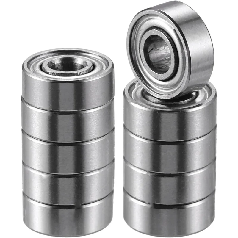 MR83ZZ 3x8x3mm درع مزدوج صف واحد محامل كروية ذات أخدود عميق لون فضي - حزمة من 10 قطع #1