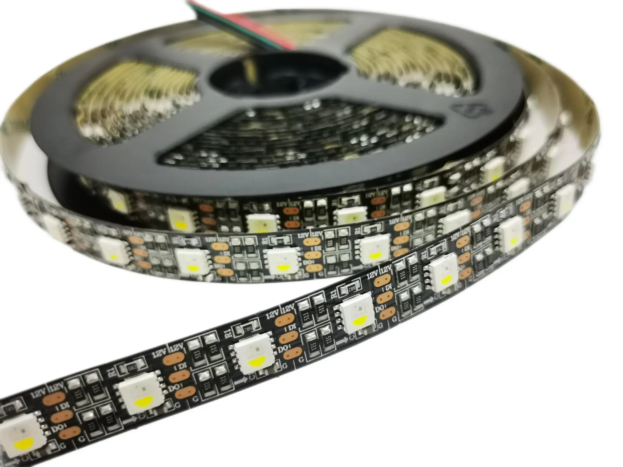 

SK6812 P8 RGBW RGBWW Led Flexible Strip 4 In 1 DC12V 60 leds/60pixles/m Led Light Strip 5M Black PCB IP20 IP65 IP67