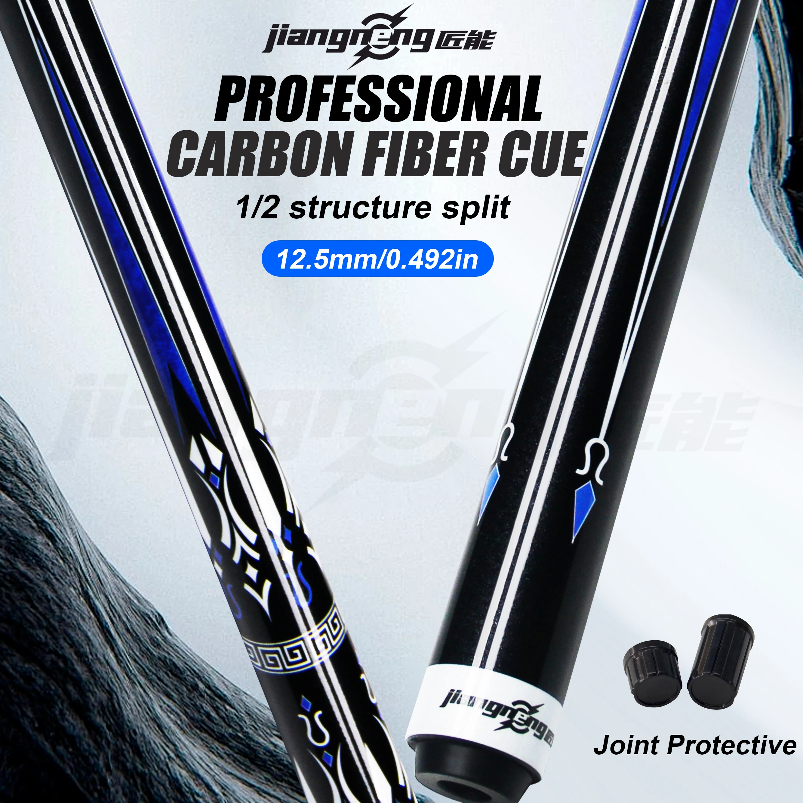 

12.5mmAsura Professional Carbon Fiber Pool Cue shaft optional cue set (cue+storage Bag+joint protector+glove)billiardaccessories