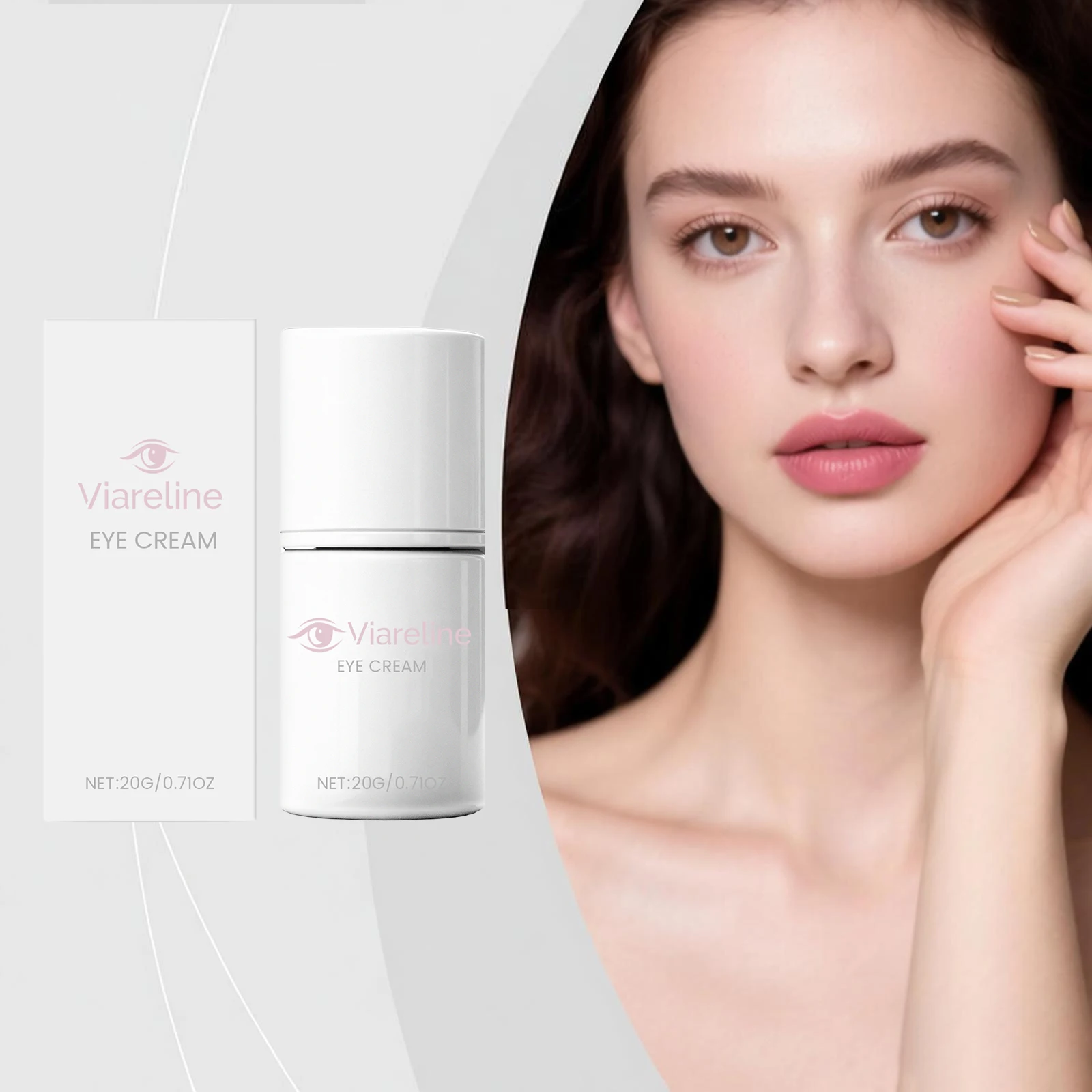 Viareline Moisturizing Firming Eye Cream Treat Dark Circles Wrinkles Eyebag Puffiness Lifting Fade Fine Lines Soft Brighten Care