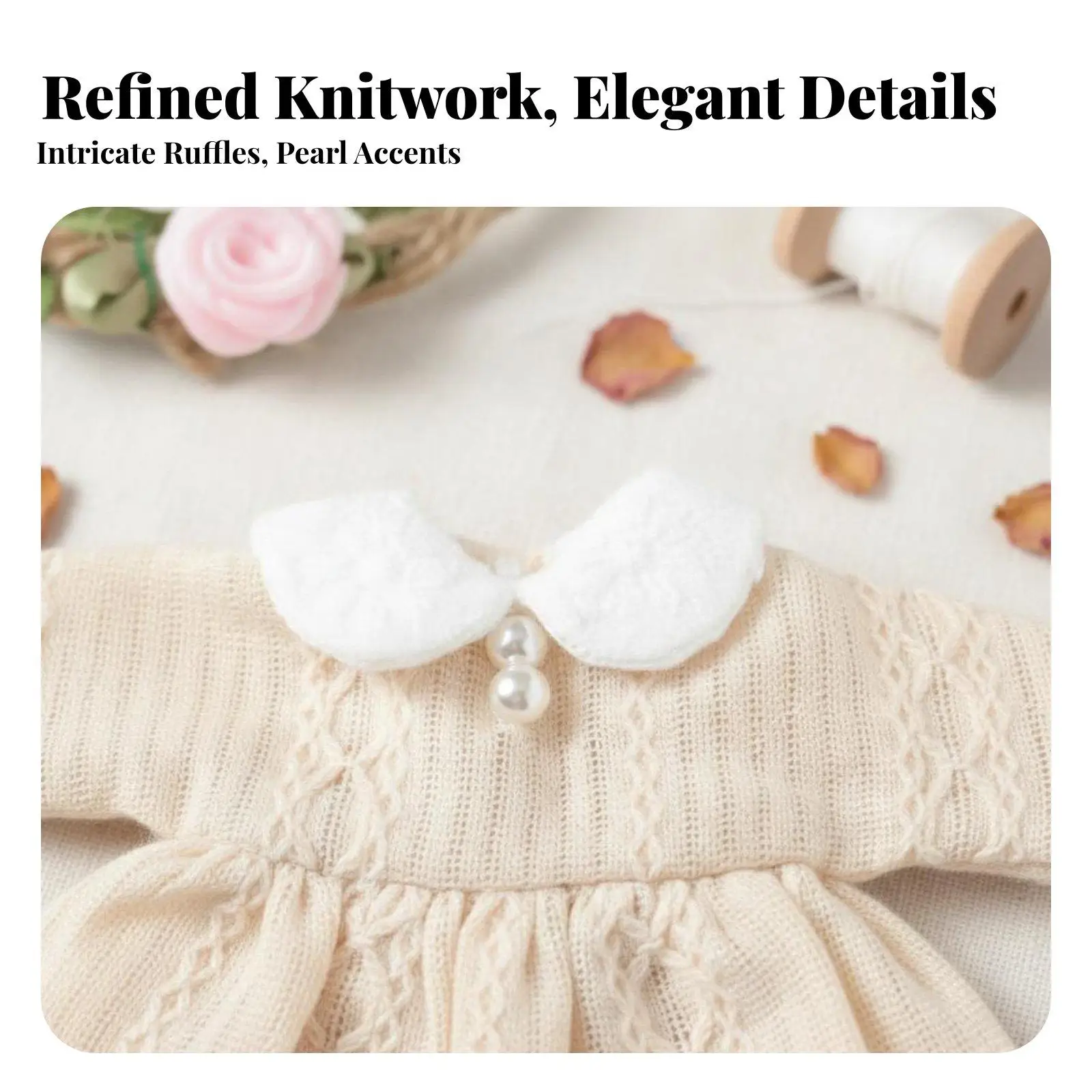 OB11 Doll Dress Flower Wreath OB11 Doll Outfit Voluminous Skirt Miniature Gown