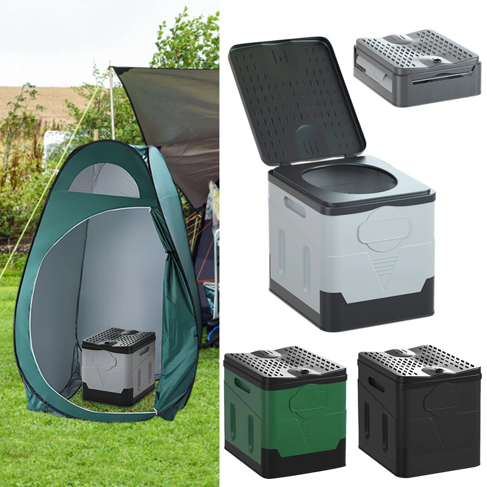 Travel Portable Car Emergency Toilet with cover Outdoor Folding Camping Toilet for Camping Hiking Boat Road Trips Beach