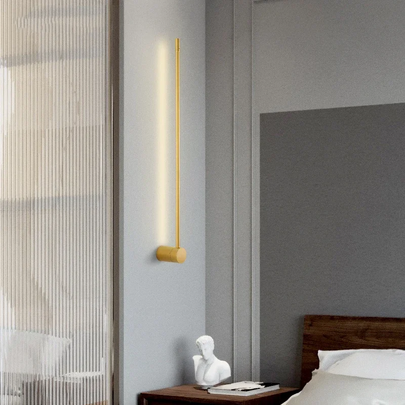 Applique Murale LED au Design Moderne, Disponible en Noir et en Or, Luminaire Décoratif d'Nik, Idéal pour un Salon, une Chambre à Coucher