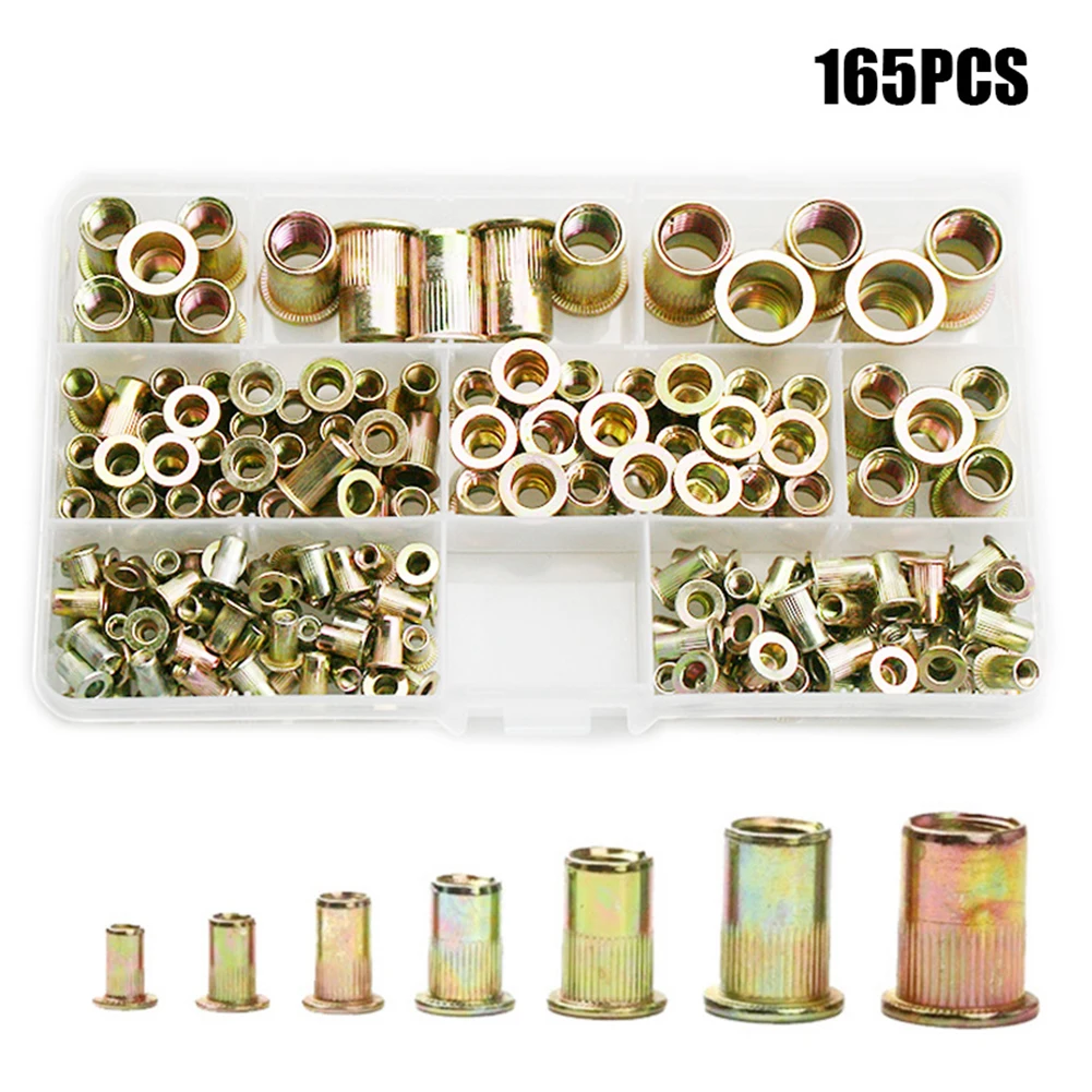 

Innovative Storage Box Contains a Complete Set of 165 Zinc Plated Rivets Perfectly Sized For Your Fastening Needs