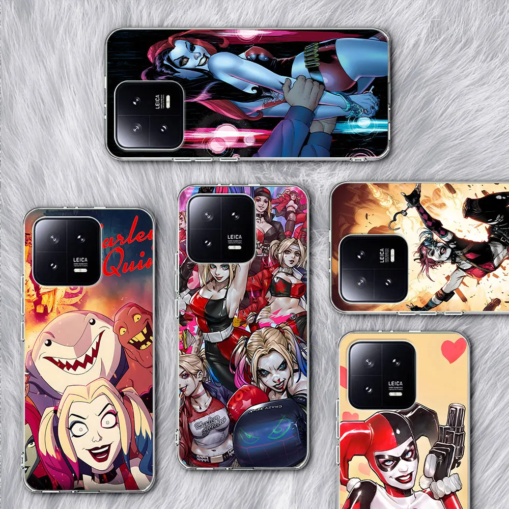 Harley Quinn Case for Xiaomi Mi 12 12X 11 11i 5X A1 8 9T 11T 10T 12T Pro A2 13 9 CC9 A3 CC9E 10 Lite TPU Transparent Phone Cover