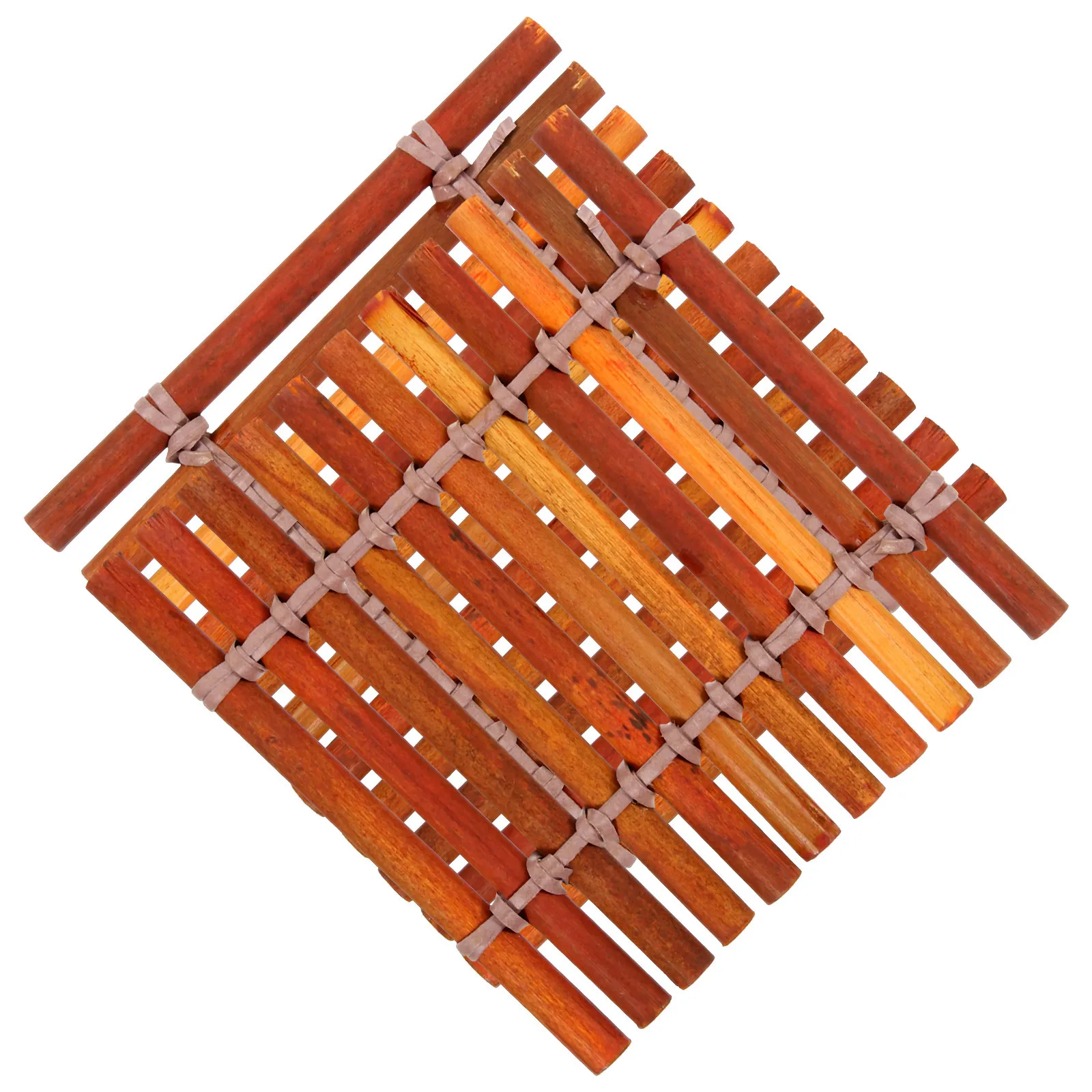 

2pcs Bamboo Cup Mat Heat Insulation Placemat For Home Bar Restaurant Reusable Tabletop Mat Desktop Protection Cup Pad