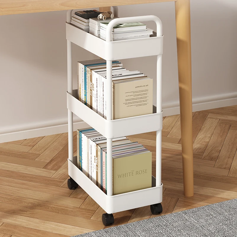 Design Book Shelf Book Holder Unique Industrial Movable White Items Storage Cabinet Rotating Sujeta Libros Furniture Living Room