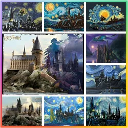 Harry Potter Castle Magic Diamond Painting  Artificial Mosaic Embroidery Cross Stitch Bathroom 5D DIY Art Pattern Creation