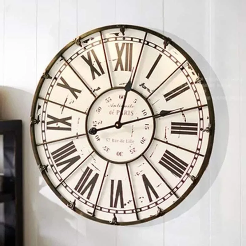 

Wrought iron clocks, retro gear art decorative wall clocks, creative atmosphere in the living room, new pendulum clocks