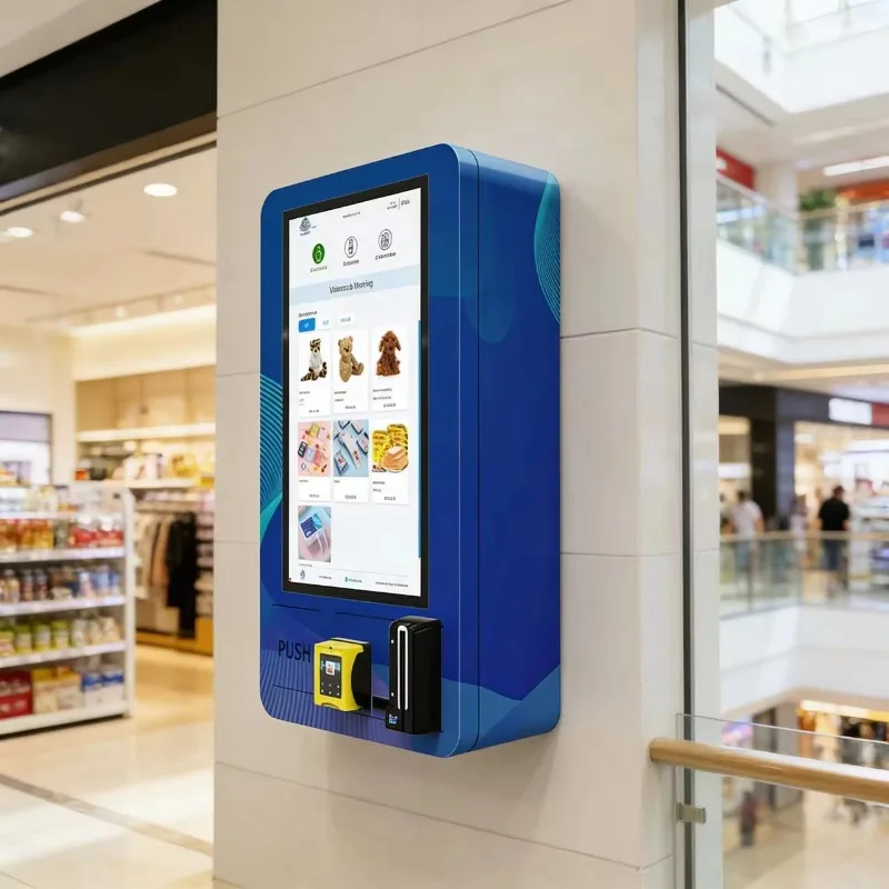 Wall Mounted Vending Machines for ZYN Cigarette with 32 Inch Touch Screen Age ID Verif. CE Certified SDK Enabled
