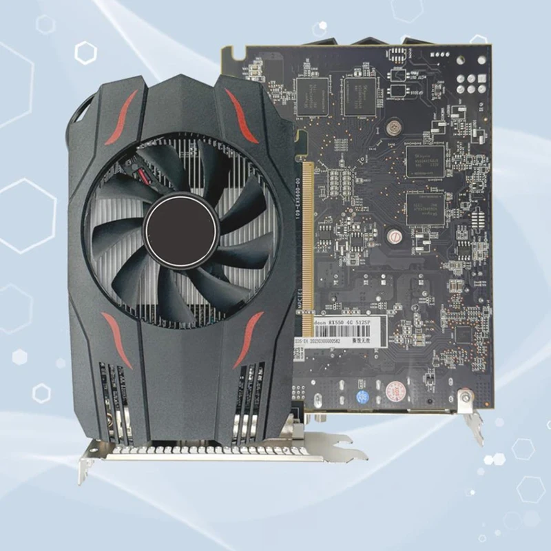 Top-RX550 4GB GPU GDDR5 14Nm For Desktop PC Games Video Office Graphics Card 128Bit RX 550 Computer Components