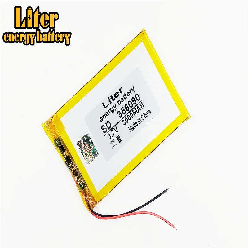 3.7V lithium Tablet polymer battery 356090 Mobile Power 3000MAH DVD DVR GPS, Tablet PC