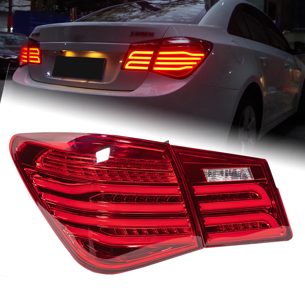 

Автомобильные фары для Chevrolet Cruze 2009-2014 Chevrolet Cruze, светодиодные автоматические задние фонари в сборе, обновленная модель с чешуей дракона, аксессуары
