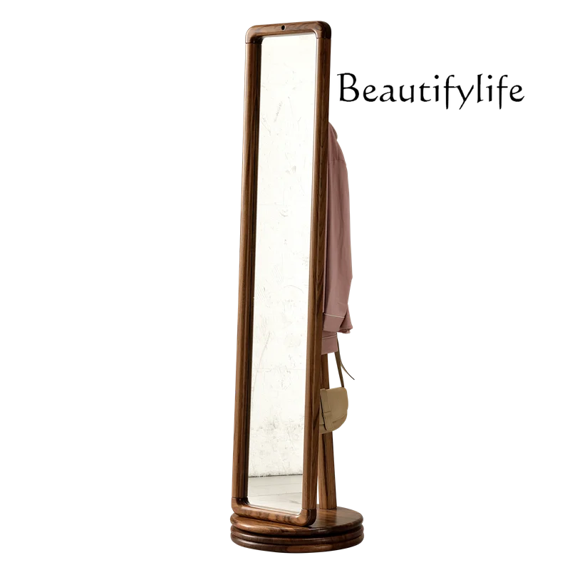 New Chinese Style Ugyen Wood Solid Wood Dressing Mirror Modern Simple Home Rotating Dressing Mirror