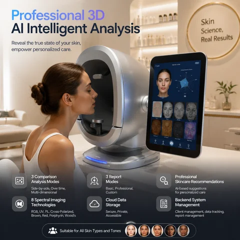 Skin Analysis Machine Professional Facial-AI Imaging,Facial Diagnostic Tool for Salons  Spa,Personalized Skin Insights,8 Spectra