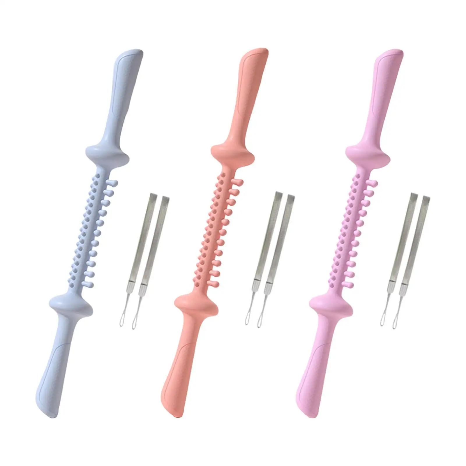 Fascia Massage Roller Scraping Soft Manual Massage Stick for Body Back Neck