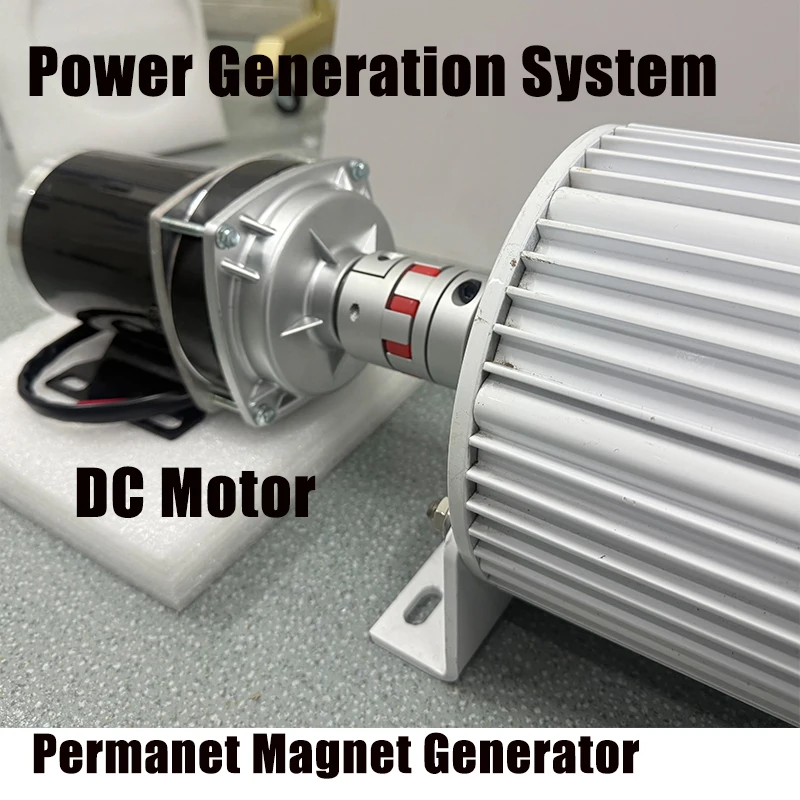 Low Noise Low RPM 50HZ 10KW 20KW 30KW 48V 96V 220V 380V 3Phase Motor Alternator Electric Permanent Magnet Generator WithDC Motor