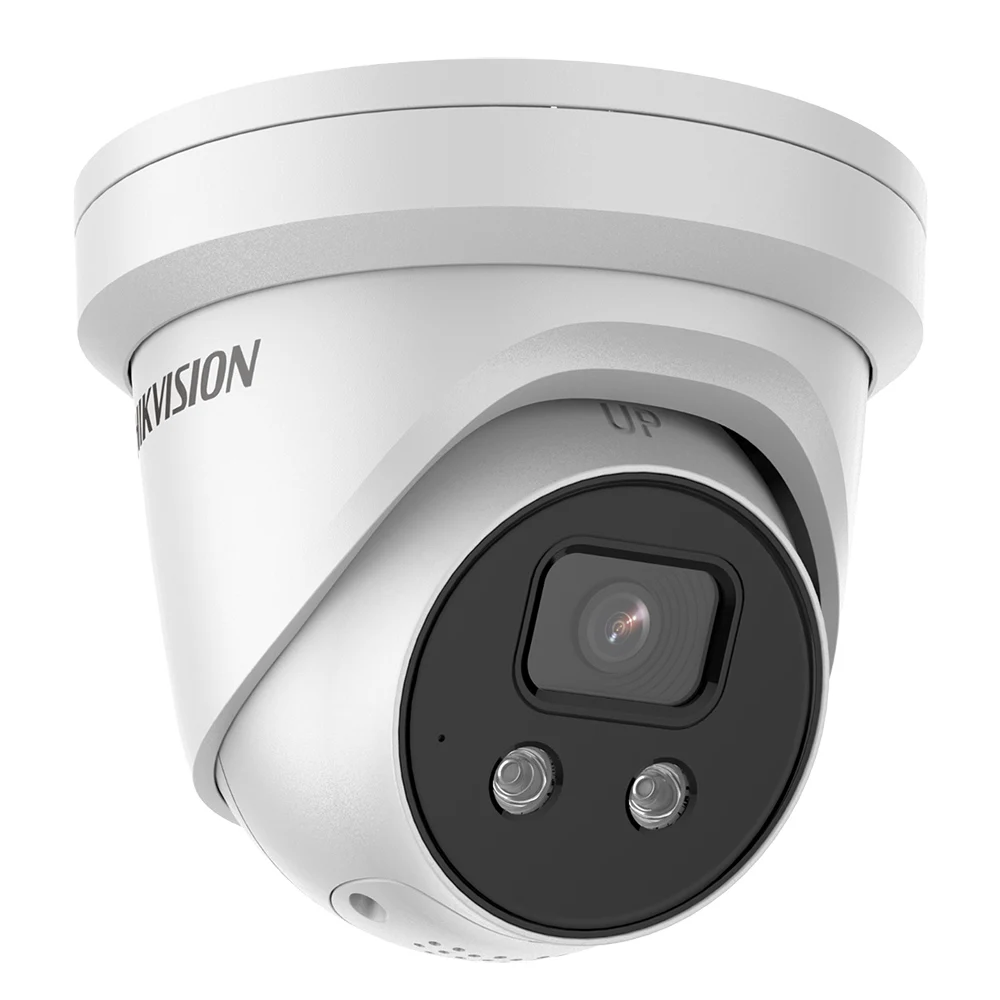 

Hikvision 4K 8MP AcuSense Strobe Light and Audible Warning Fixed Turret Network IP Camera DS-2CD2386G2H-IS2U/SL 2 Way audio