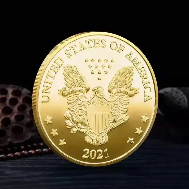 Presidential Candidate Democrat Joe Biden Souvenir Coin Golden Plated Great Seal of The USA Collection Coins