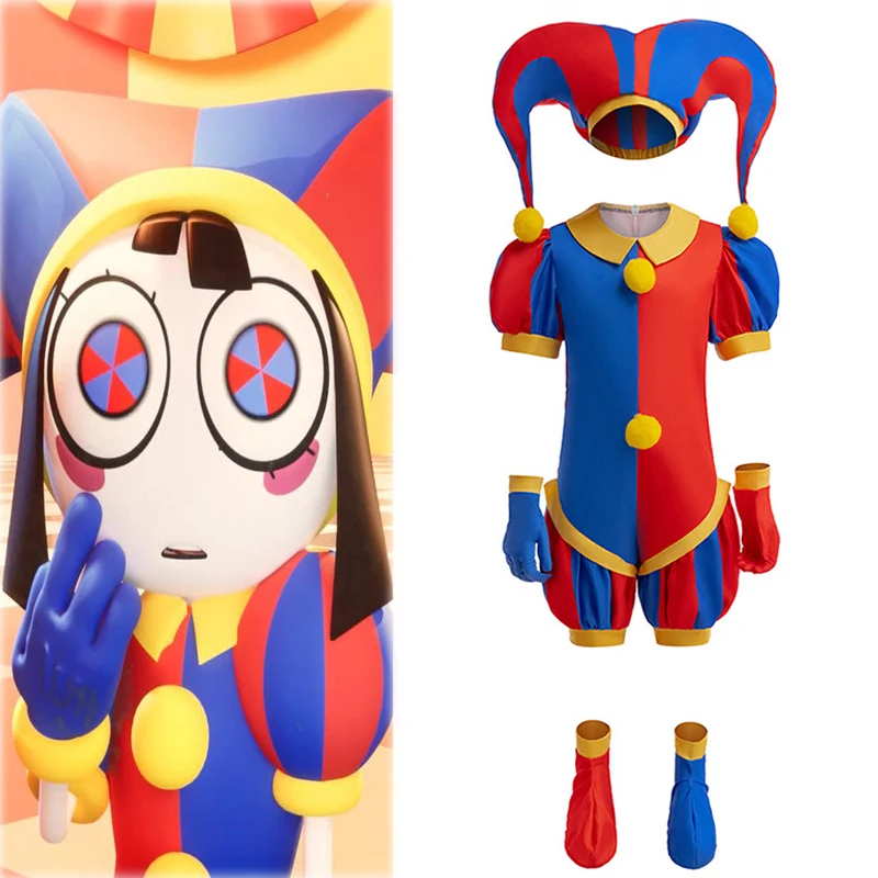 

New Magic Digital Circus cosplay costume children's clown suit jumpsuit set carnival Easter costume performance costume