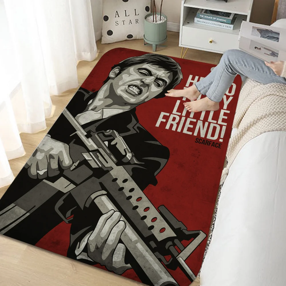 Movie Scarface Room Mats Anti-slip Absorb Water Long Strip Cushion Bedroon Mat Household Carpets